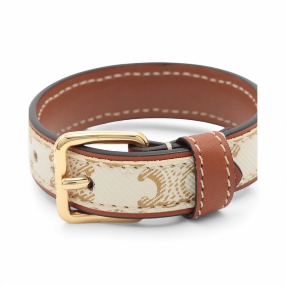 Celine Maillon Triomophe Leather Bracelet (Unisex) - Picture 2 of 8